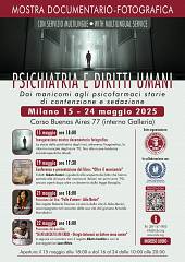 Mostra documentario - fotografica dal titolo: psichiatria e diritti umani. dai manicomi ag